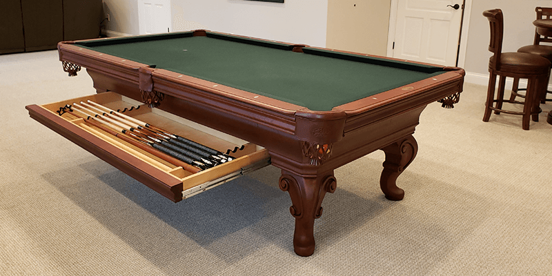 olhausen seville pooltable cherry drawer